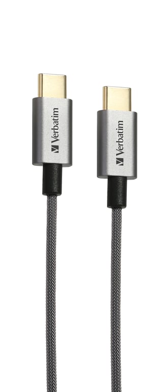 Verbatim Kabel synchronizacyjny i ładujący USB-C na USB-C 200 cm – szary 65054