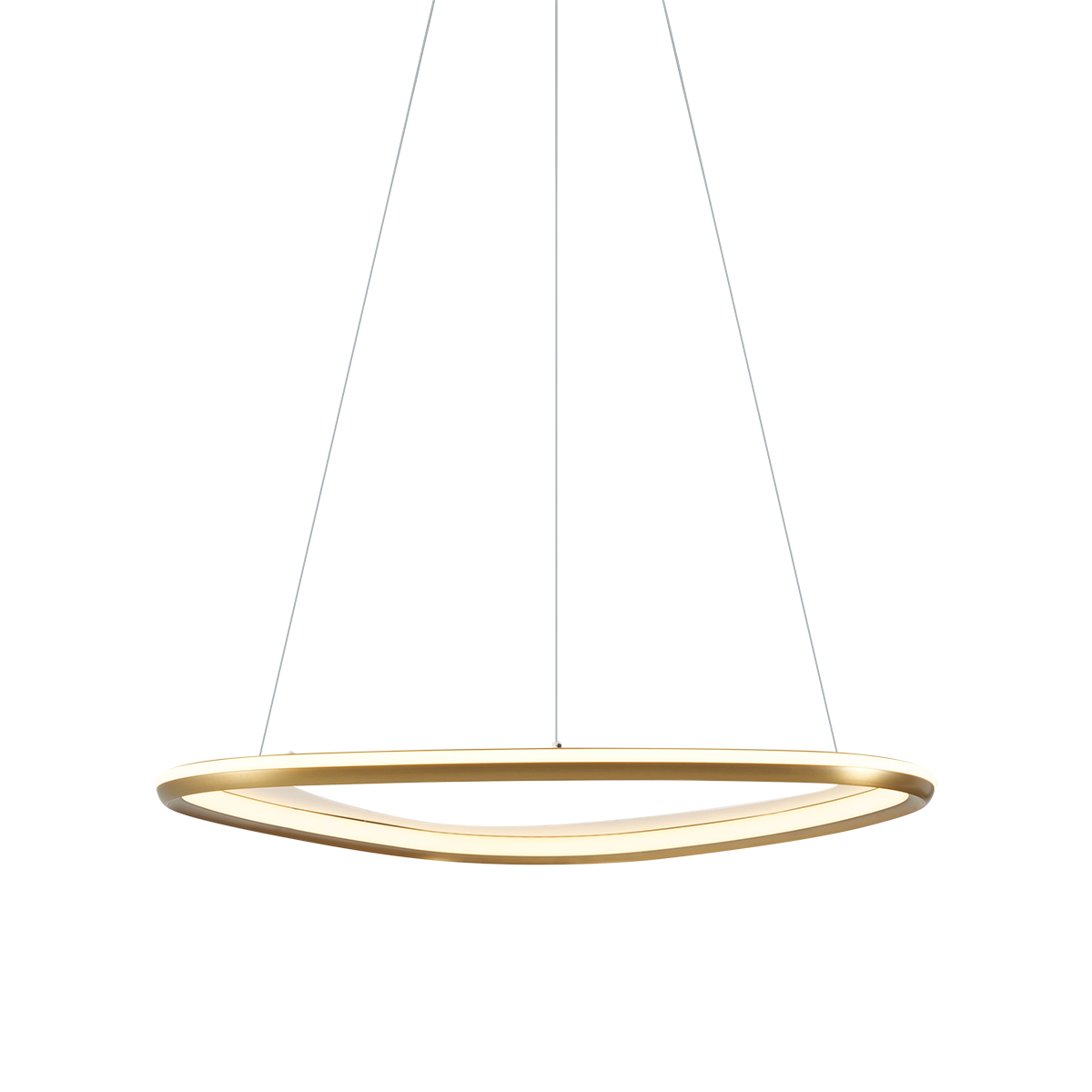 QAZQA Designerska lampa wisząca złota z 3-stopniową regulacją ściemniania - Organico