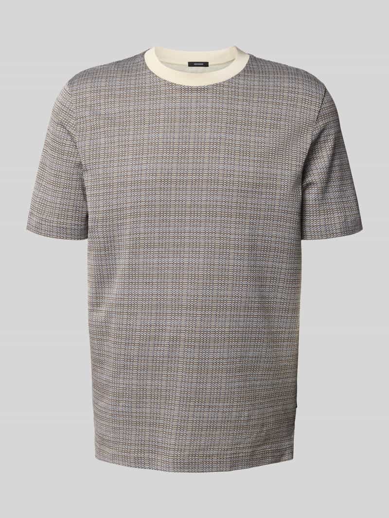 T-shirt o kroju regular fit z czystej bawełny model ‘TAUT’