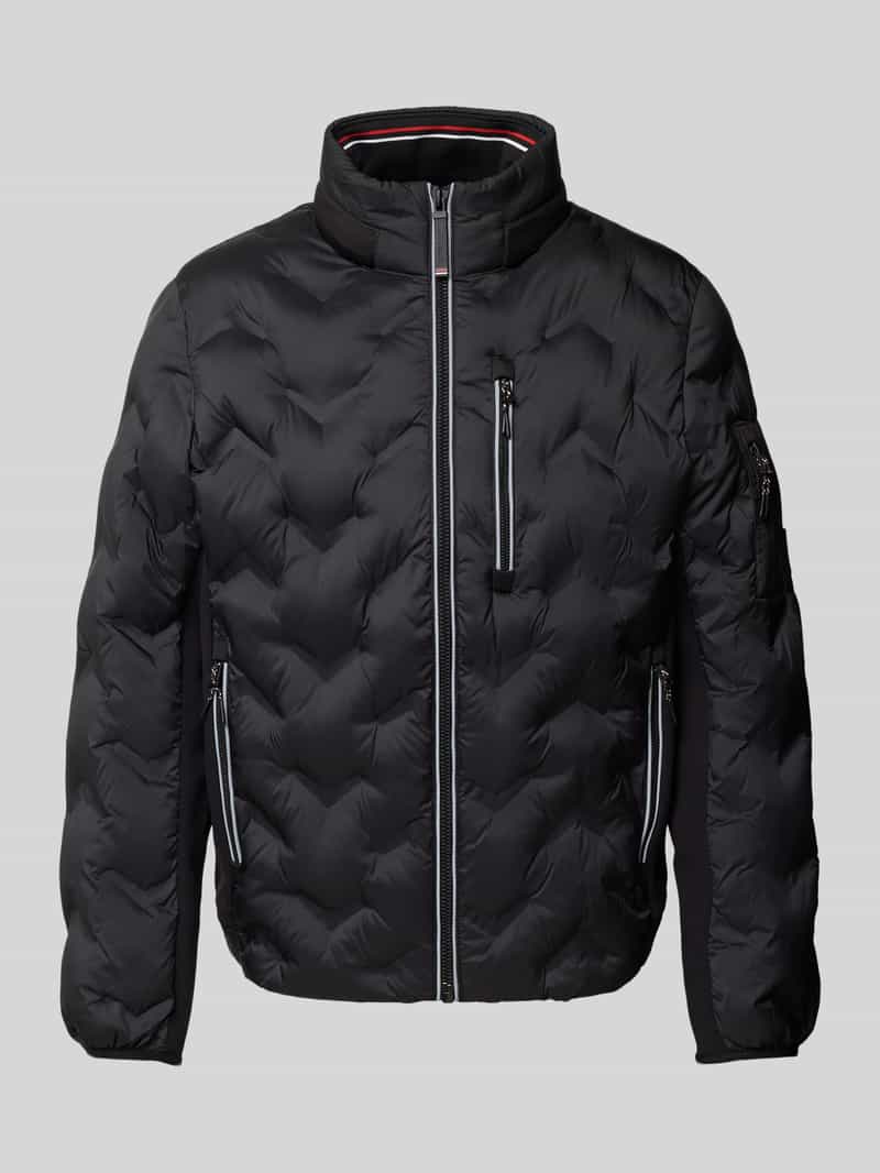 Kurtka pikowana o kroju regular fit z fakturowanym wzorem