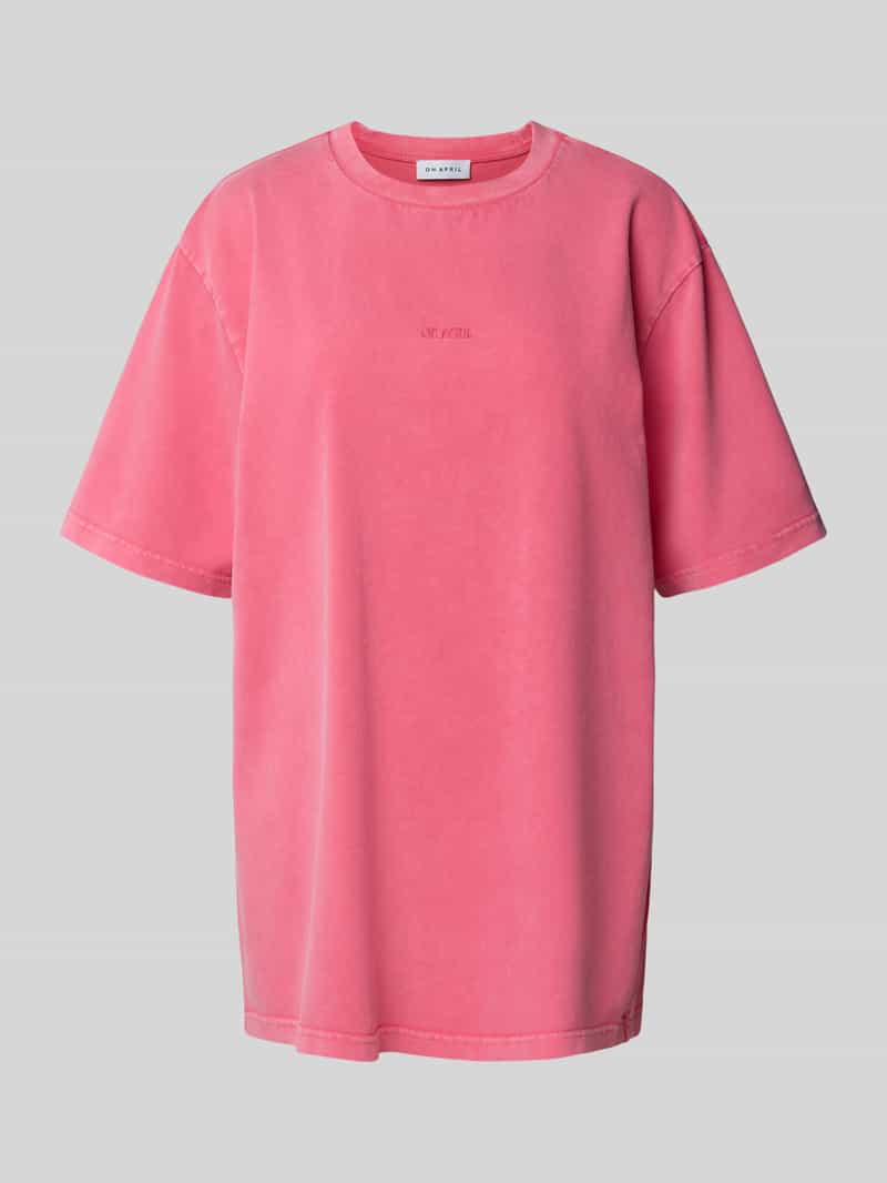T-shirt o kroju relaxed fit z wyhaftowanym logo model ‘Karma Story’
