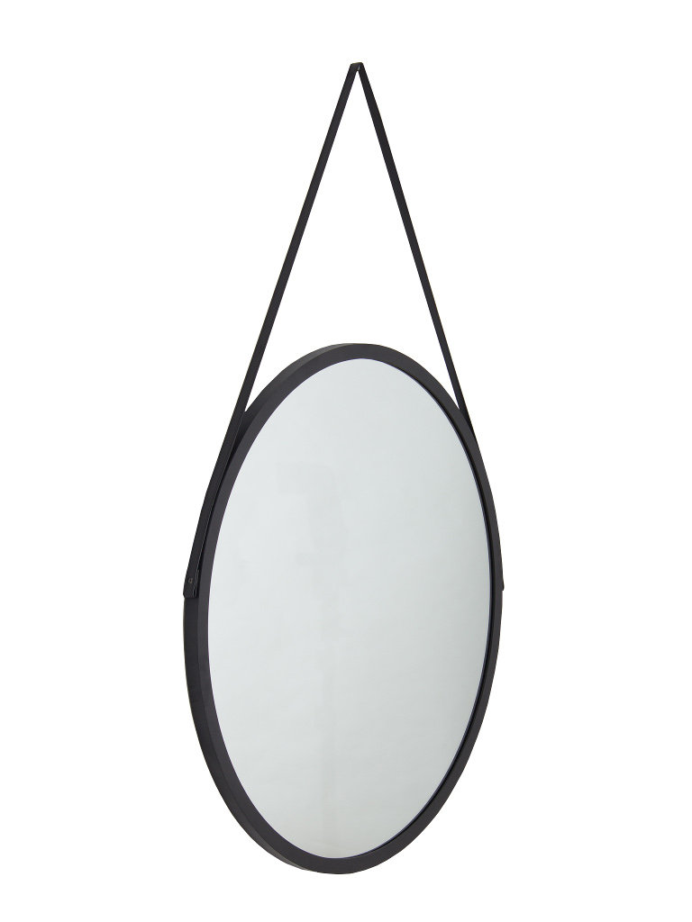 DUŻE Lustro Profilmat OKRĄGŁE 90 CZARNA rama NA PASKU PREMIUM