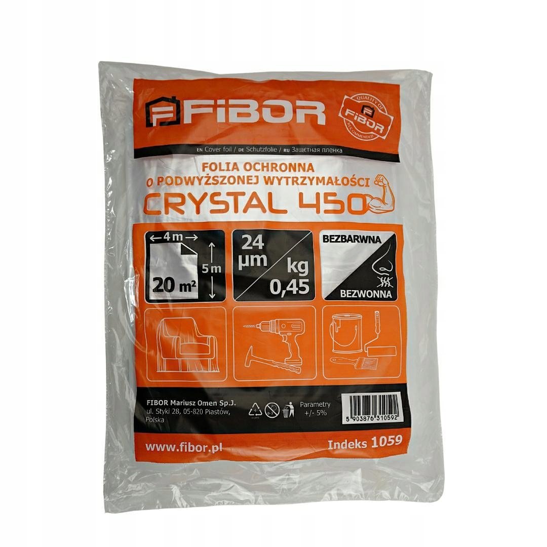 Bezbarwna Plandeka Mocna 4X5 Fibor