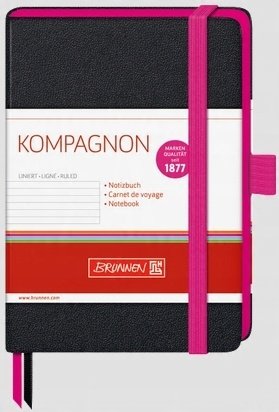 Notes W Sztywnej Oprawie, Różowy, Linie