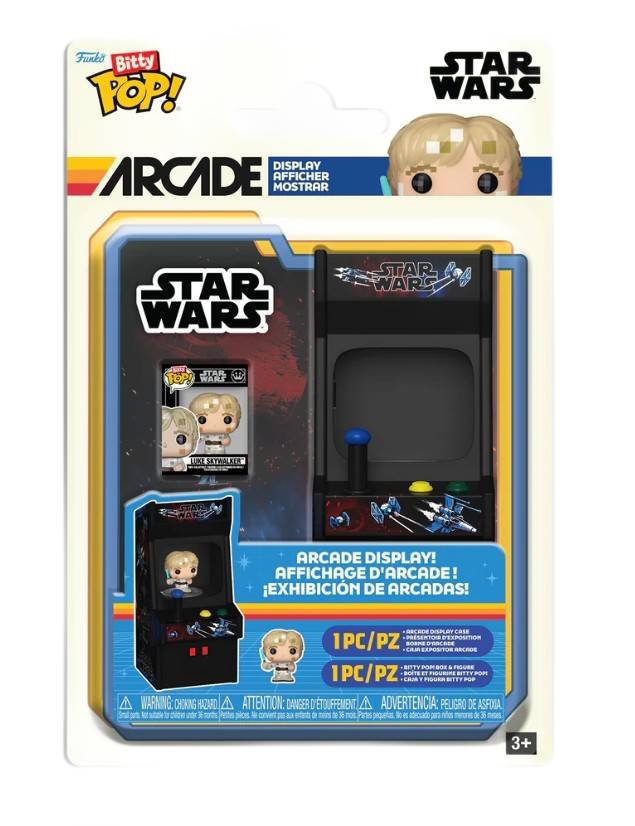 funko pop! bitty arcade cabinet star wars luke (8bit)