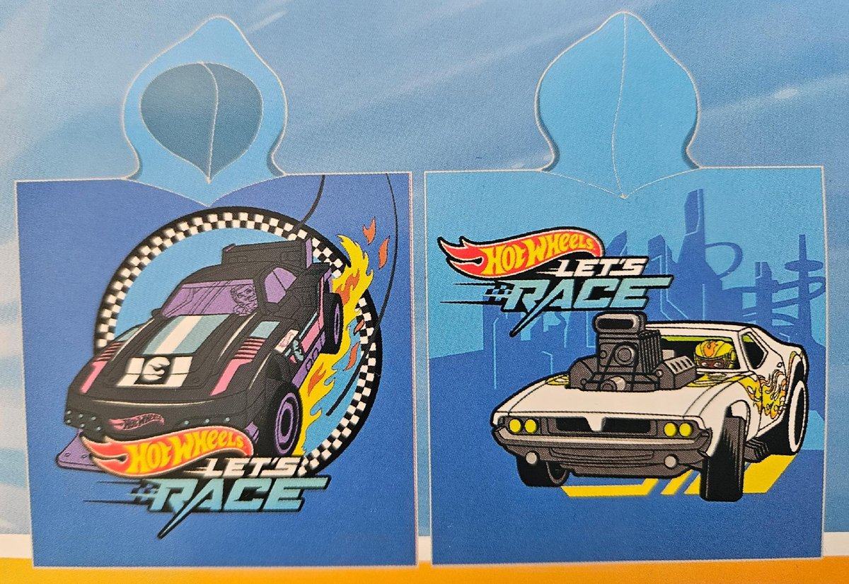 HOT WHEELS Ręcznik kąpielowy poncho okrycie 110 x 55 cm basen plaża wakacje