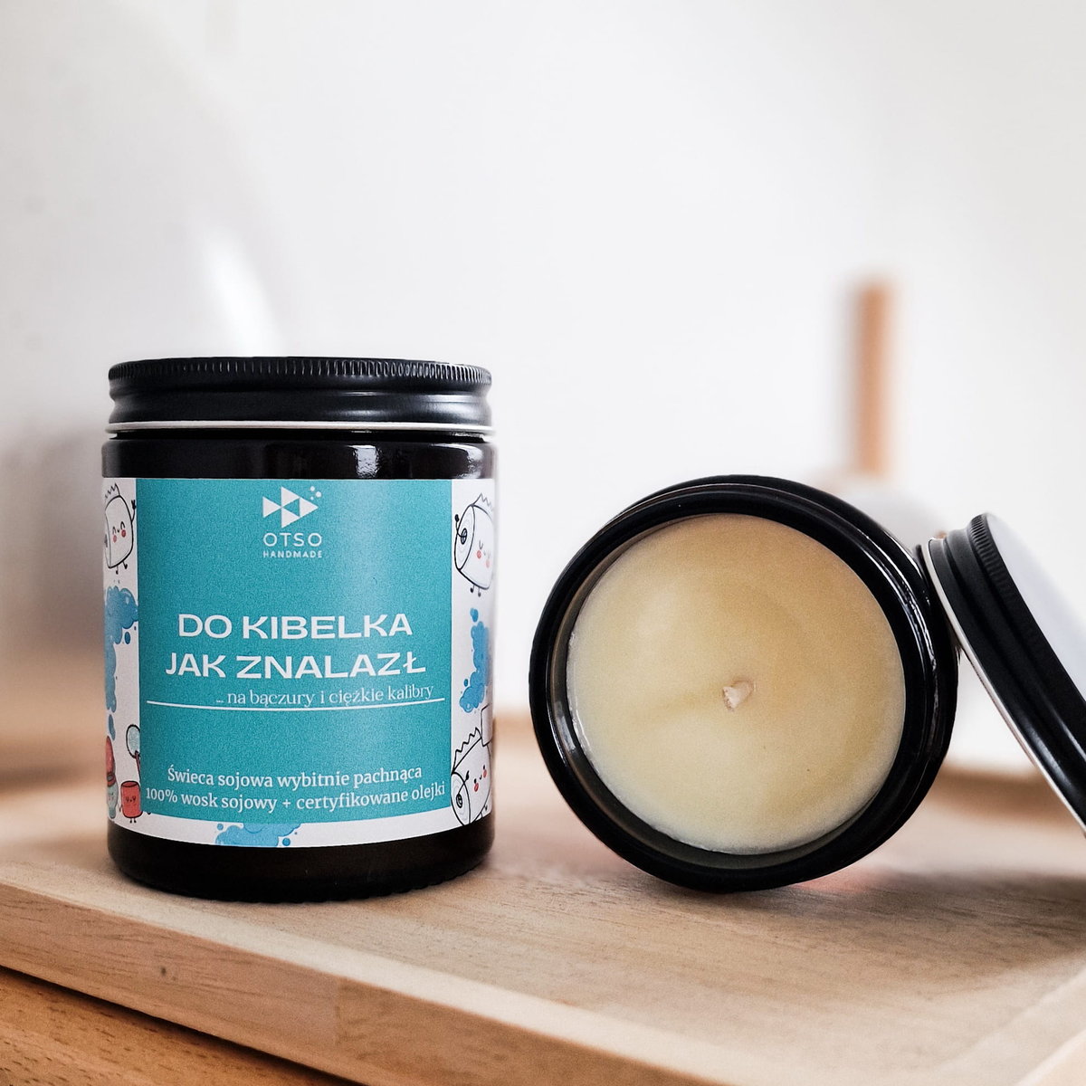 Świeca sojowa DO KIBELKA JAK ZNALAZŁ - świeca sojowa zapachowa - 180 ml