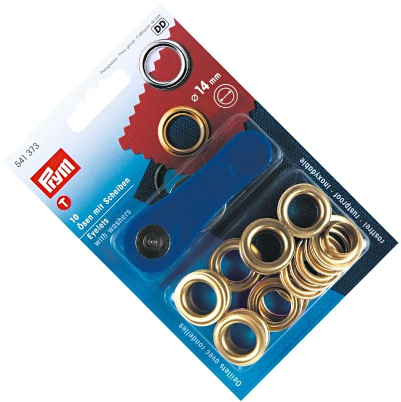 Oczka Do Tkanin,Jeansu Fi 14Mm Złote 10Szt Prym 541373 .