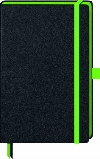 Notes W Sztywnej Oprawie, Zielony, Linie