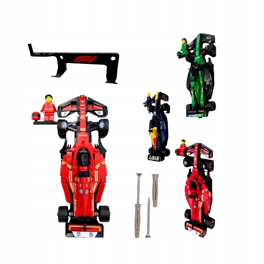 Wieszak Na Ścianę Do Klocków Speed Champions F1 – Stojak, Ekspozyto