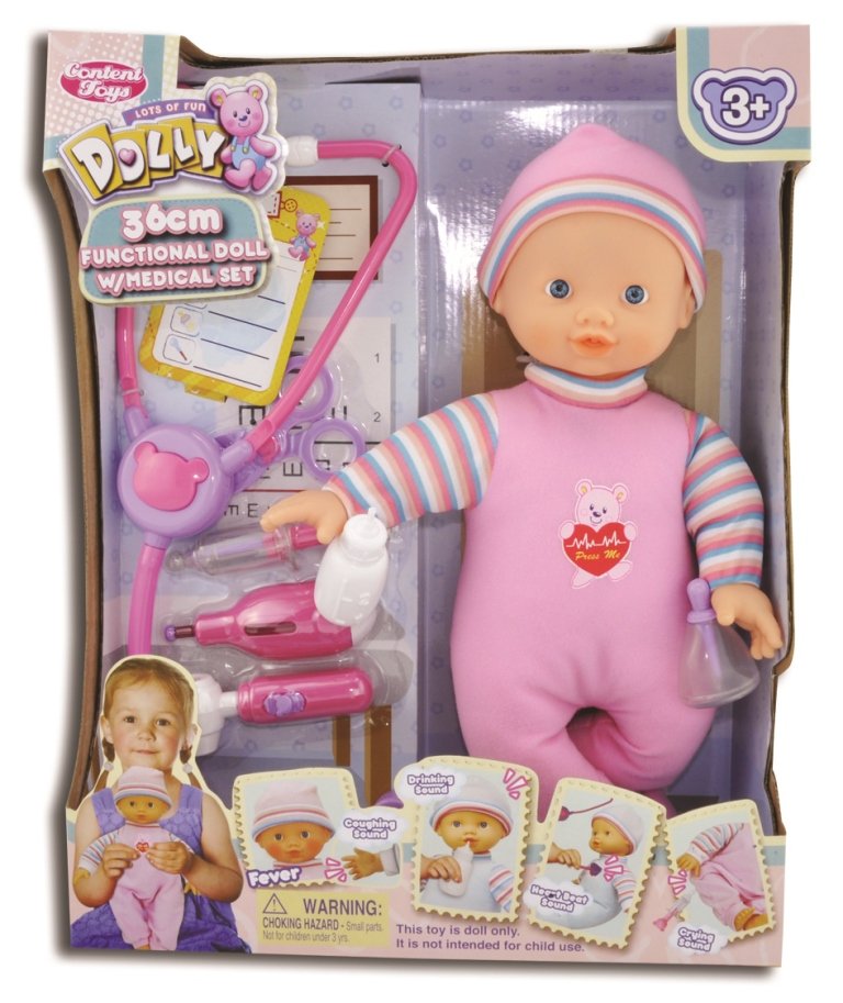 8602 LALKA 36CM DOLL WITH DOCTOR