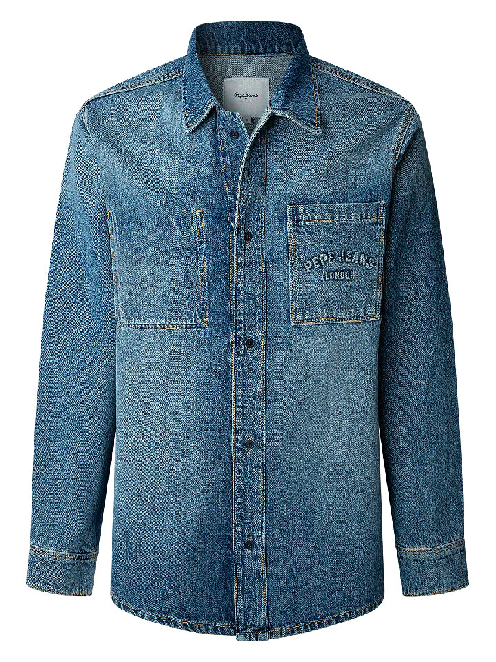 Pepe Jeans Koszula dżinsowa w kolorze niebieskim