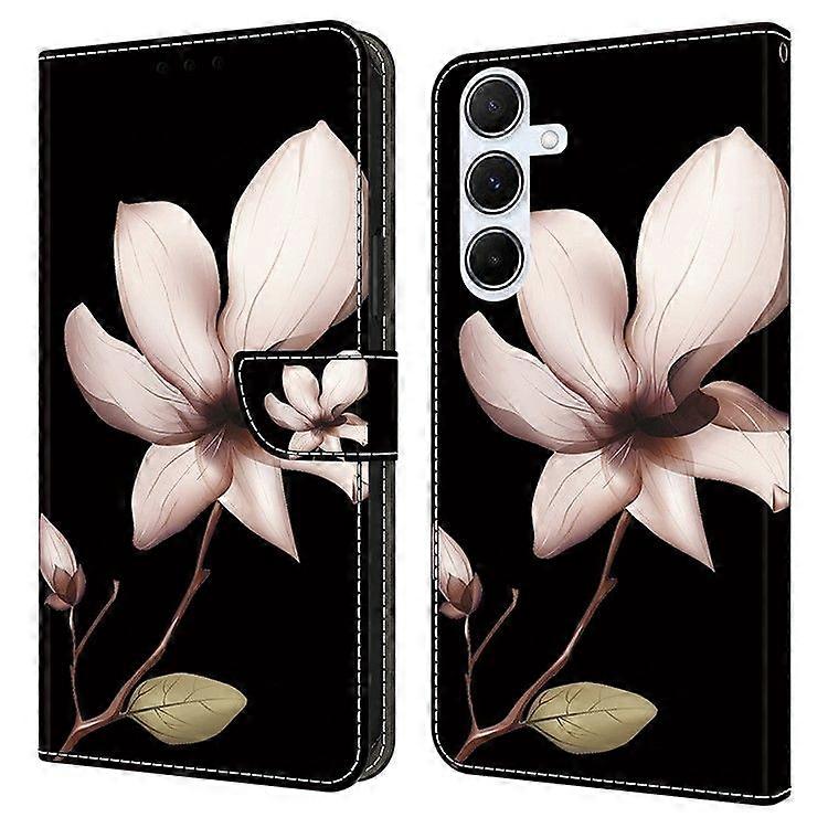 Do Samsung Galaxy A36 5G / A56 5G Etui Magnetyczne zapięcie 3D Wzór Skórzany portfel Pokrowiec na telefon Różowy kwiat