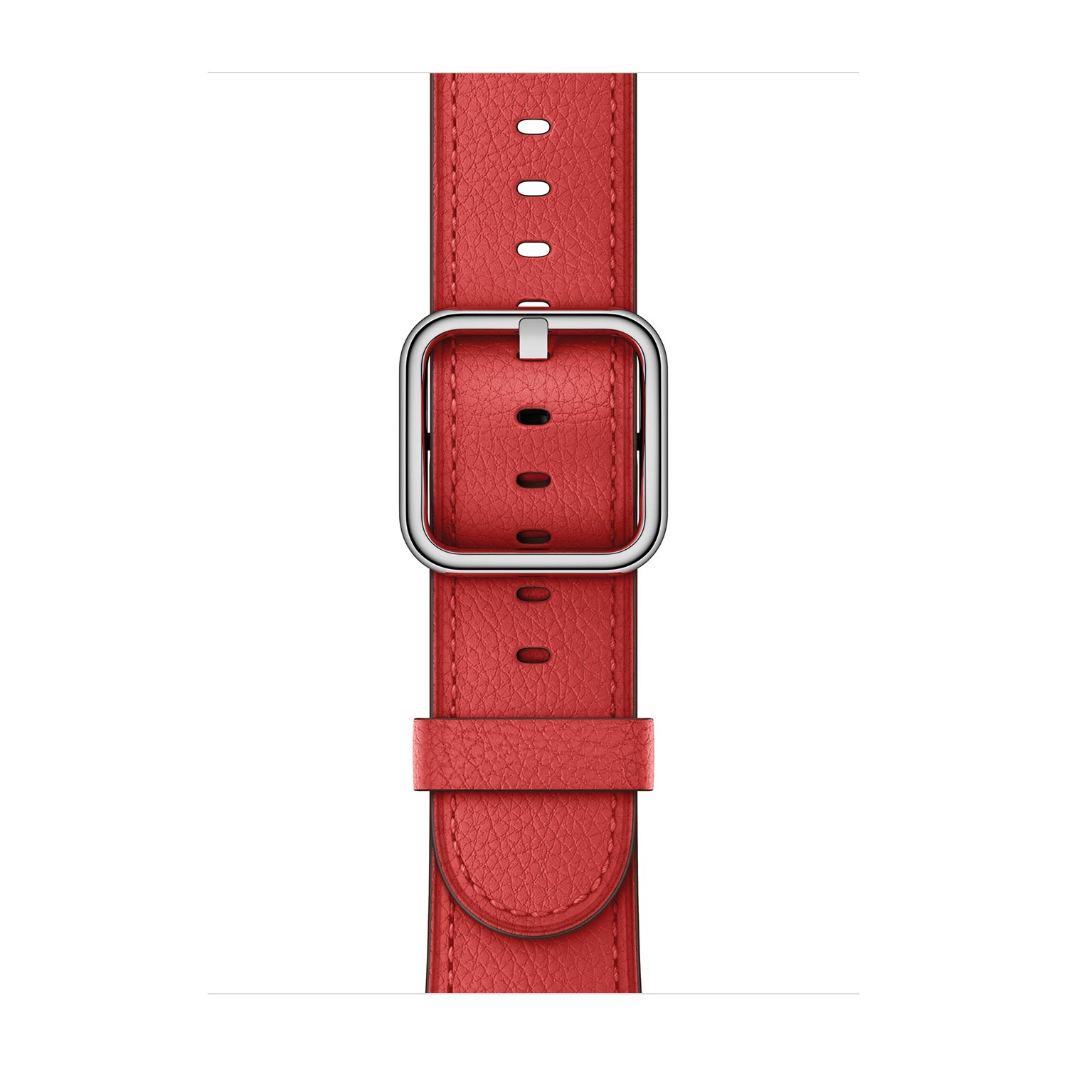 Apple Skórzany pasek z klamrą klasyczną w kolorze czerwonym do koperty 38mm / 40mm / 41mm / 42mm - rozmiar S/M