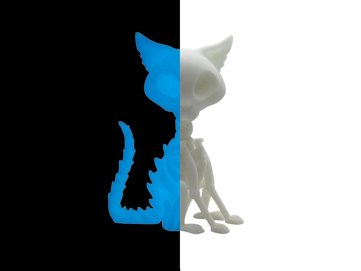 Figurka Kot-Szkieletor świecący w ciemności KICIUŚ Szkielet Idealny Prezent