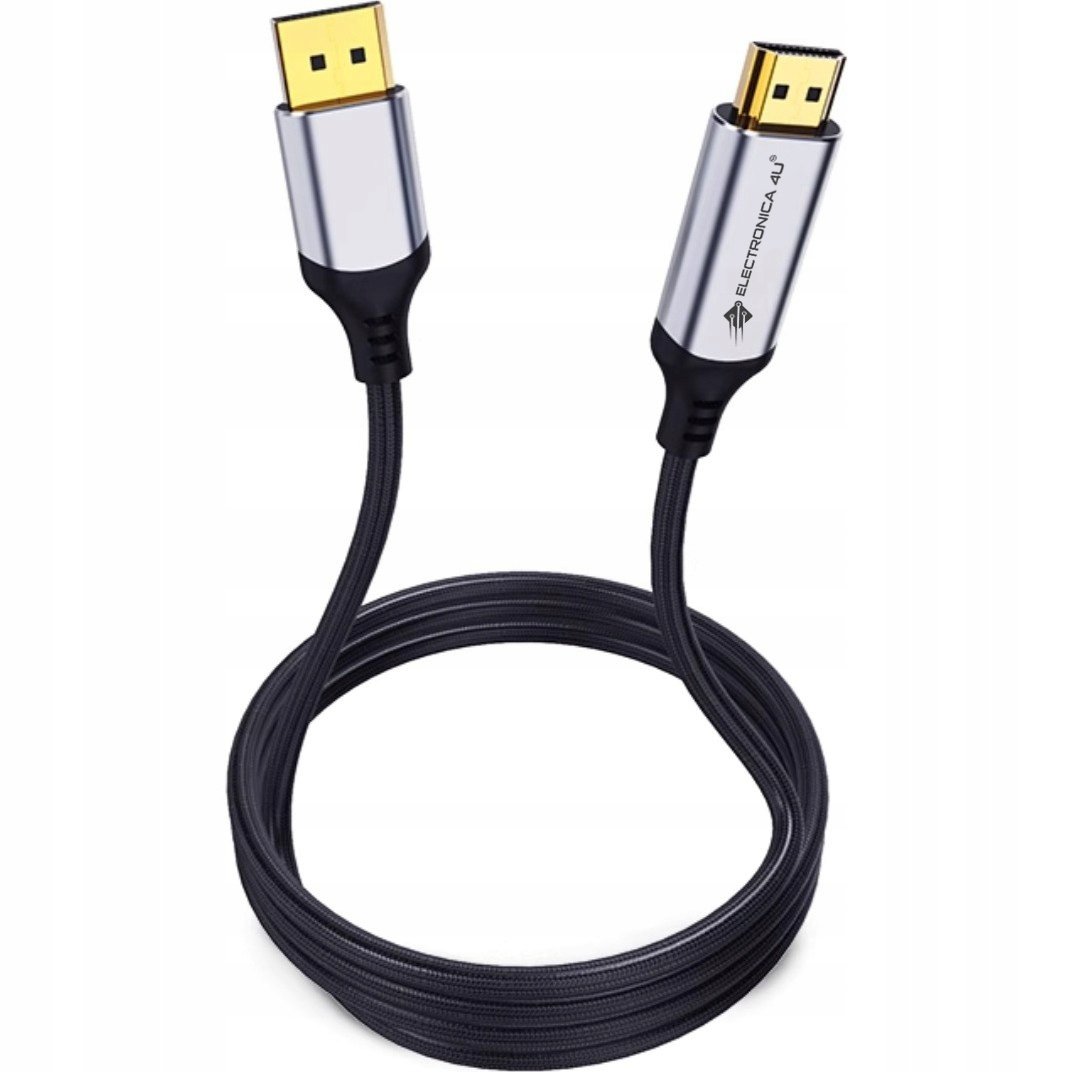 Kabel Przedłużacz Display Port Dp Męski Do Hdmi Męski 4K 30Hz 300Cm 3M