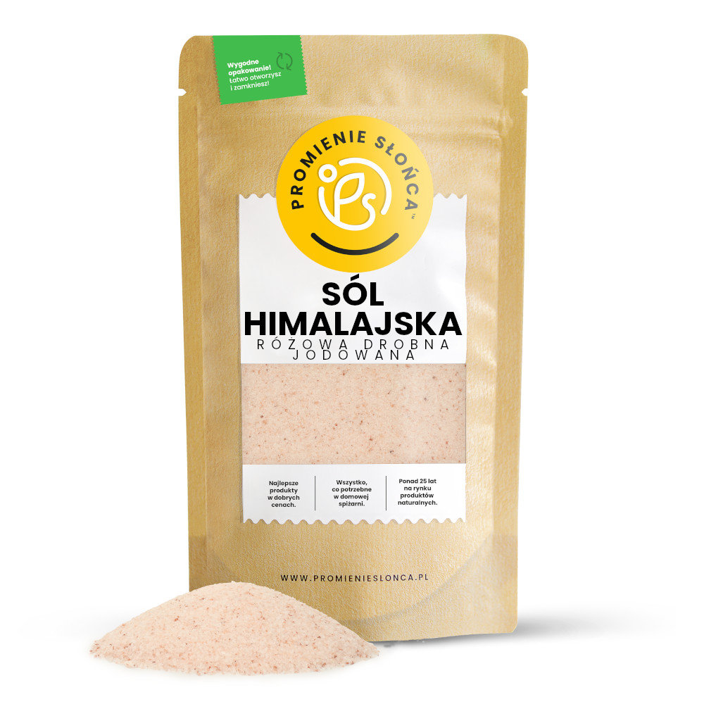 Sól Himalajska Różowa Drobna Jodowana 1 kg