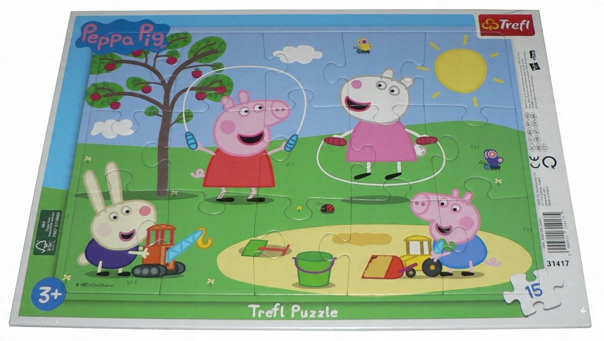 Puzzle ramkowe Peppa Pig 15 elementów