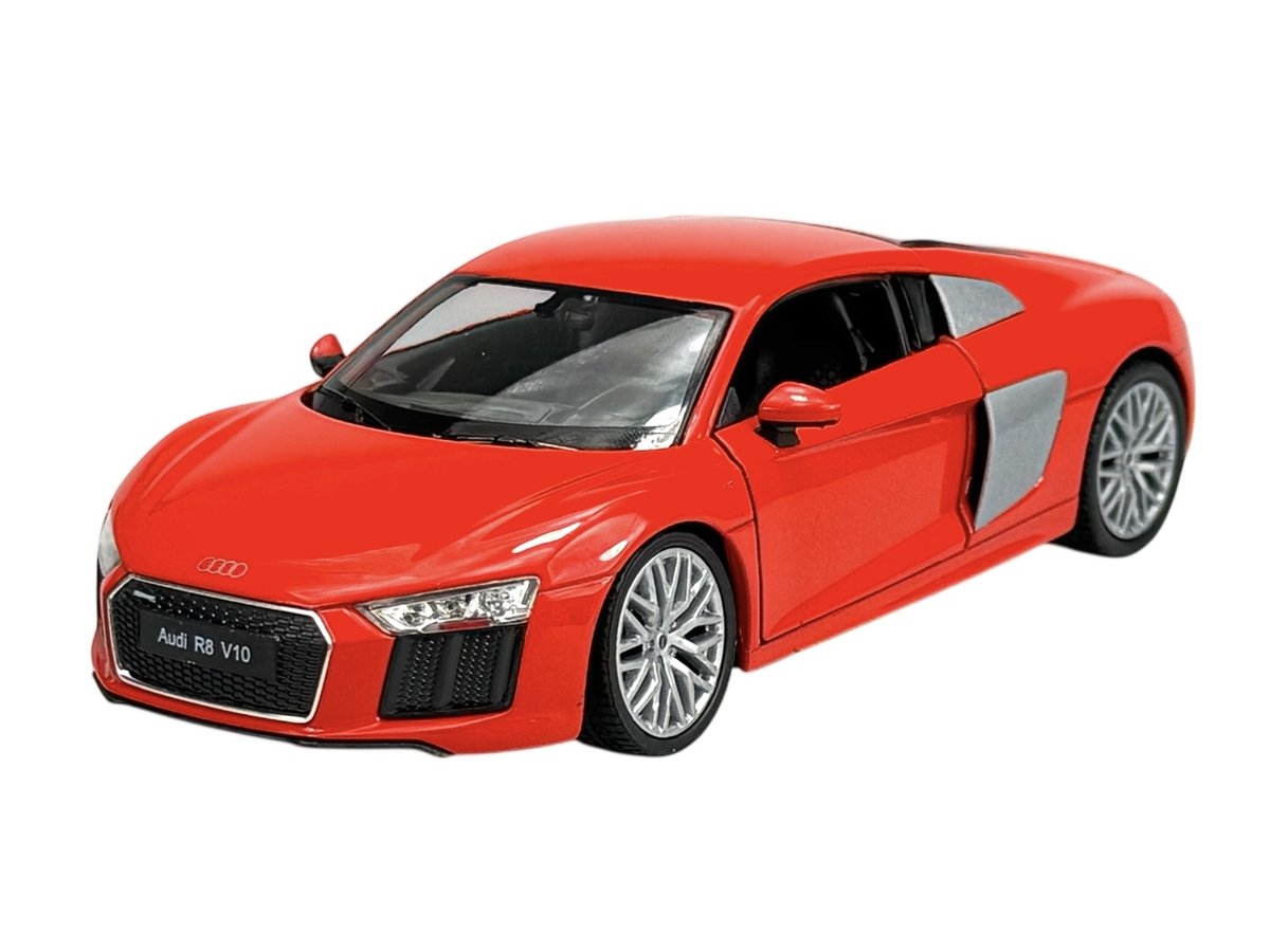 WELLY 2016 AUDI R8 V10 POMARAŃCZOWY 1:24 SAMOCHÓD NOWY METALOWY MODEL