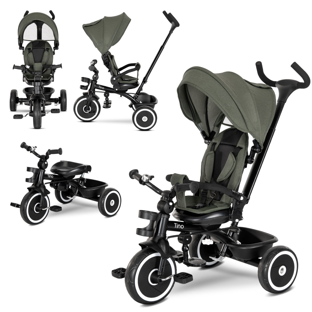 ROWEREK TRÓJKOŁOWY DZIECIĘCY OBRACANY PCHACZ WOLNE KOŁO FUNKCJA ROWERU