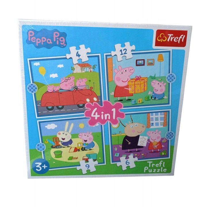 Puzzle 4w1 Świnka Peppa 31 elementów