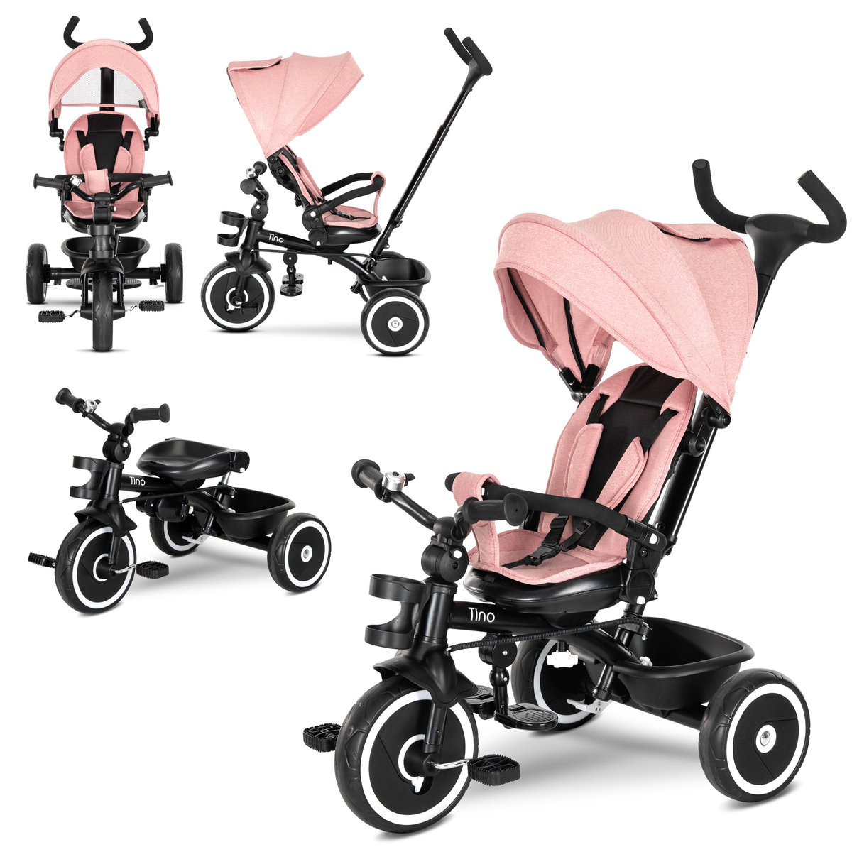 ROWEREK DZIECIĘCY 5W1 TRÓJKOŁOWY OBRACANY PCHACZ WOLNE KOŁO