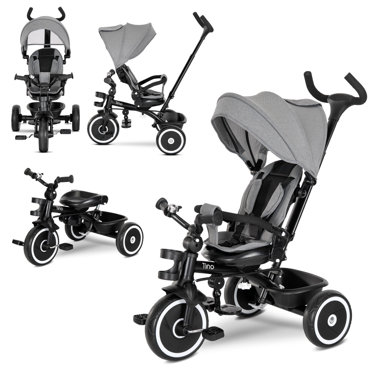 ROWEREK DZIECIĘCY 5W1 TRÓJKOŁOWY OBRACANY PCHACZ WOLNE KOŁO