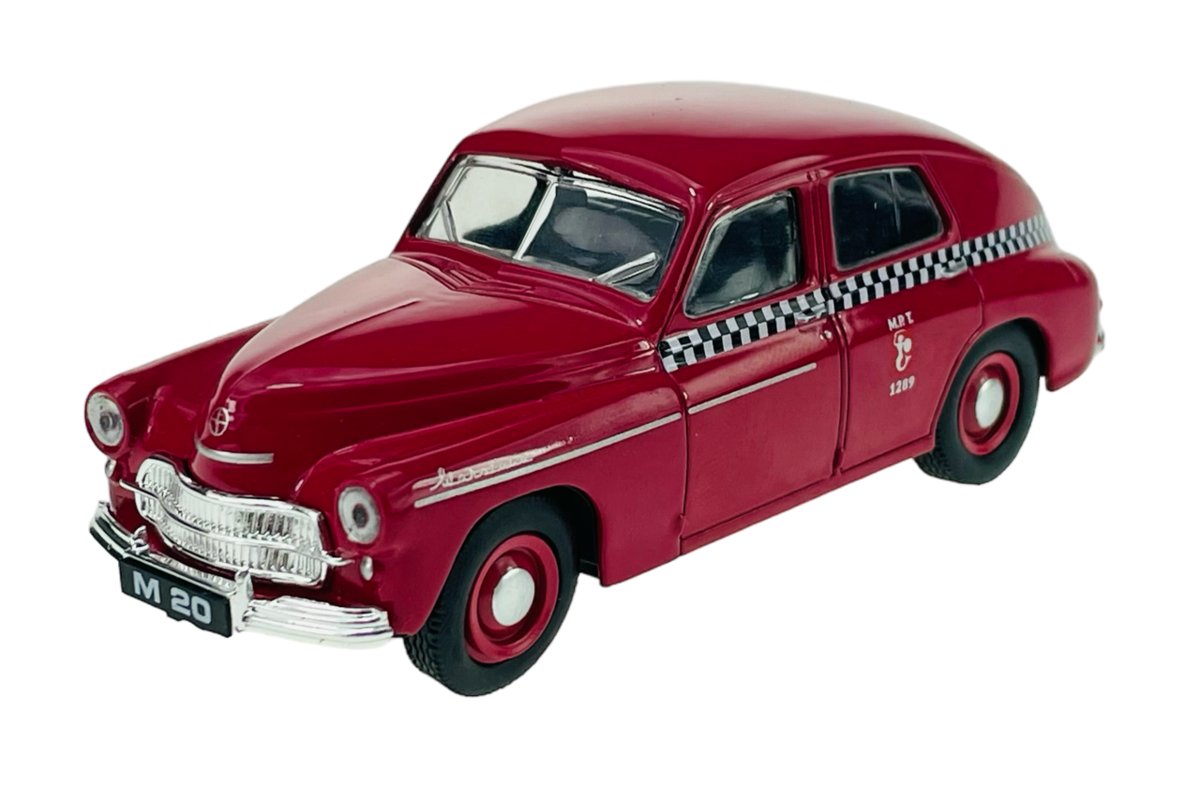 KOLEKCJA PRL WARSZAWA M-20 TAXI CZERWONY 1:43
