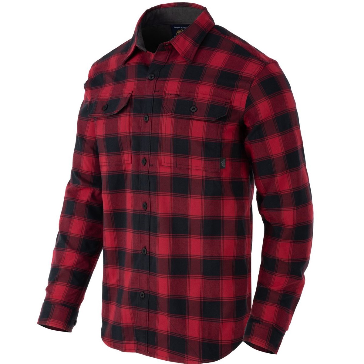 Koszula helikon greyman shirt - coral crimson checkered