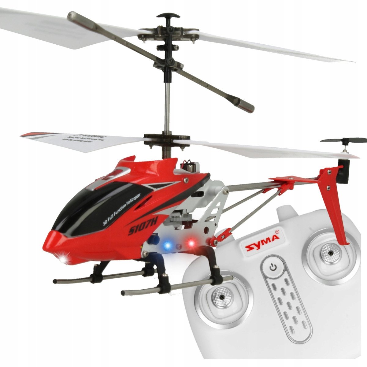 Helikopter Zdalnie Sterowany Na Pilota Rc Syma S107H Metalowy F.Zawisu Led
