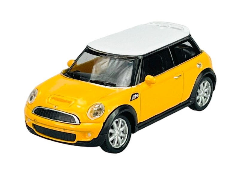 Welly Mini Cooper S Żółty 1:43 Samochód Nowy Metalowy Model