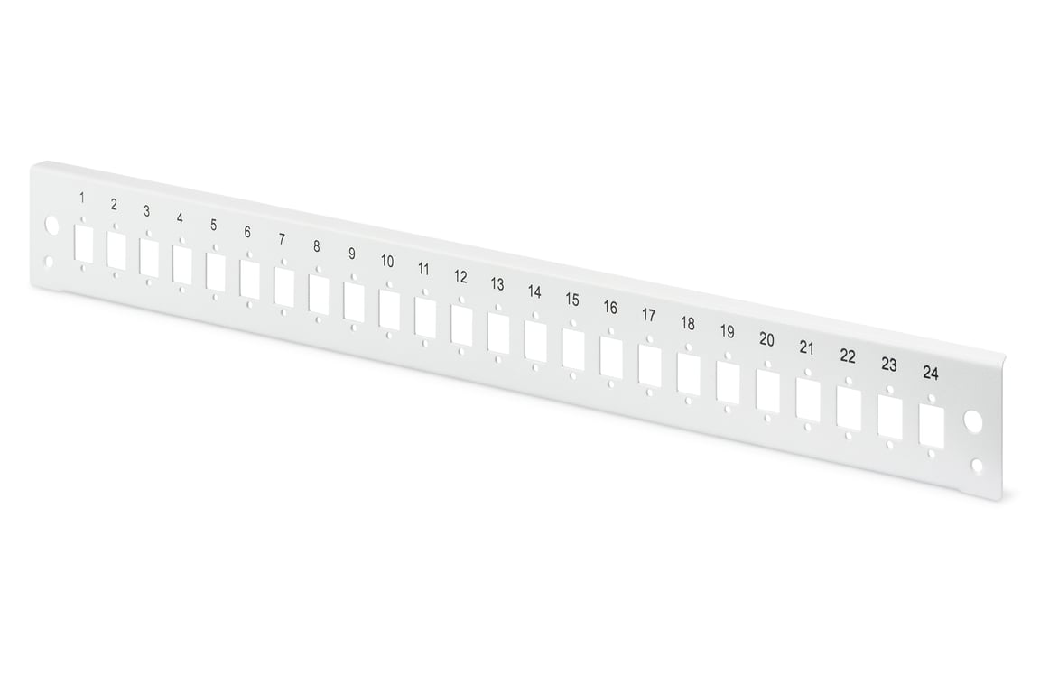 Digitus Płyta czołowa do światłowodowego panelu krosowego 24x LC duplex 1U (do DN-96200-QL), szary DN-96207-QL