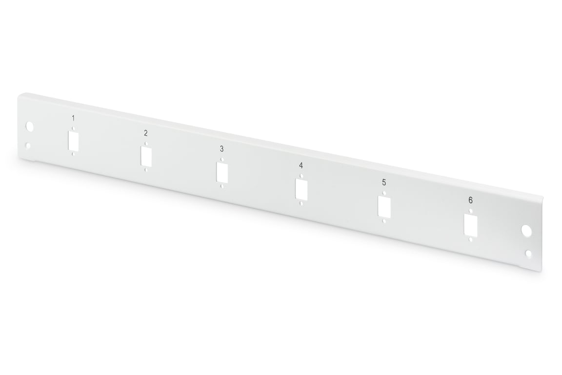 Digitus Płyta czołowa do światłowodowego panelu krosowego 6x LC duplex 1U (do DN-96200-QL), szary DN-96208-QL