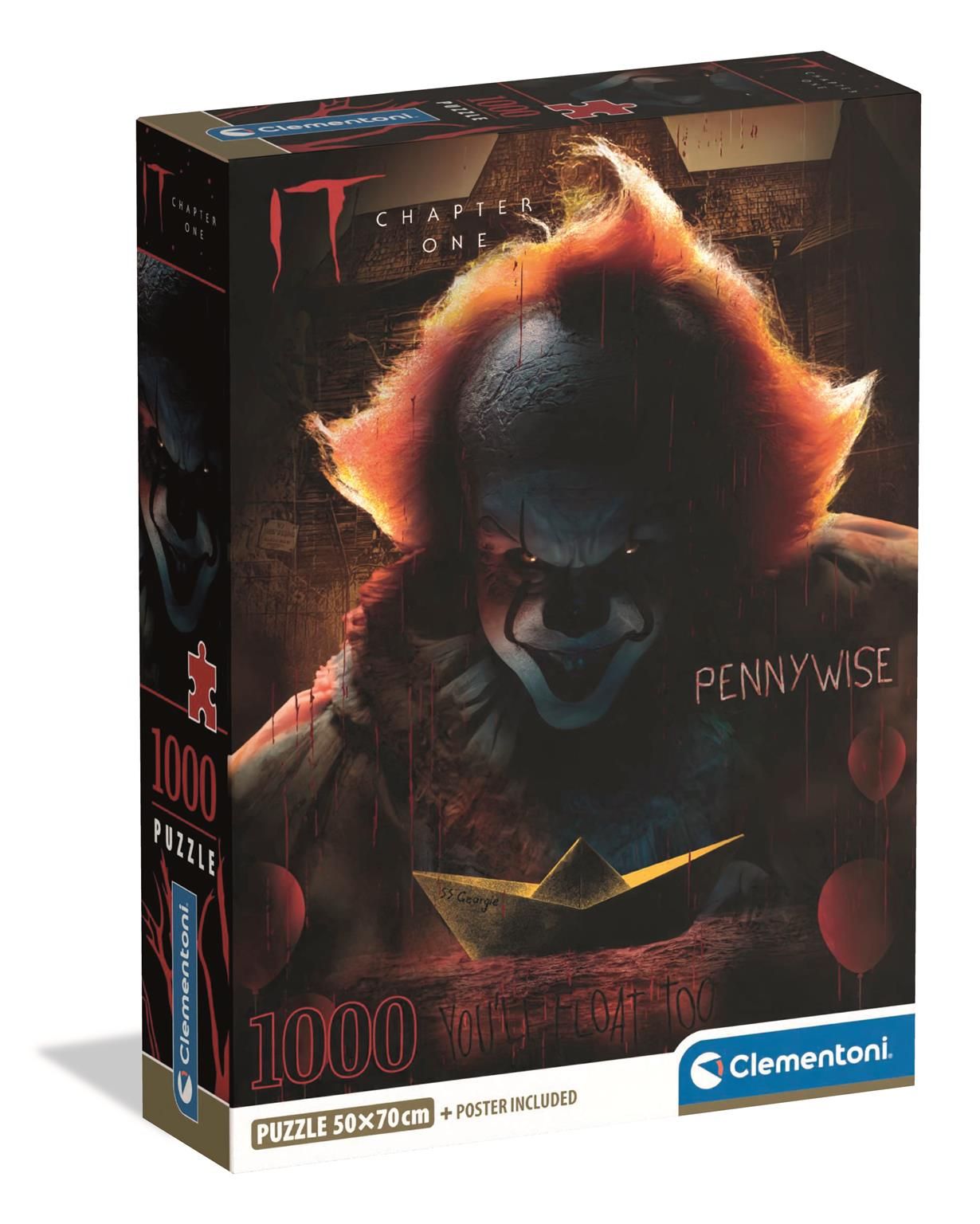 Puzzle 1000 Compact Horror Collection It Clementoni - puzzle