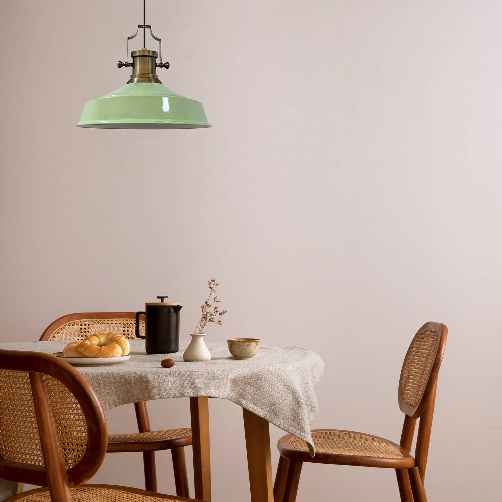 ROYALTECH Lampa wisząca Augusta, możliwość ściemniania, salon / jadalnia, metal, vintage