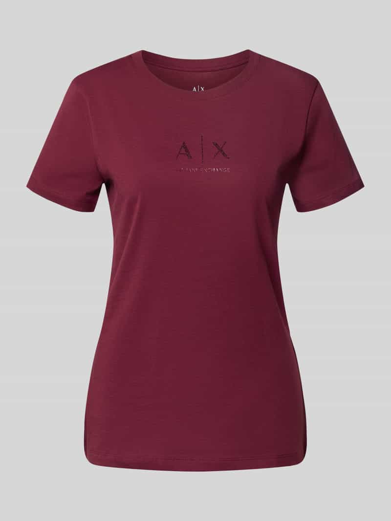 T-shirt o kroju regular fit z czystej bawełny z nadrukiem z logo