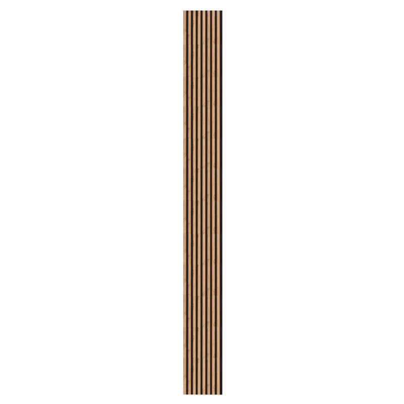 Panele ścienne 3D lamele na czarnym filcu 2700x285x12 mm Core dąb 8 lameli półwałek