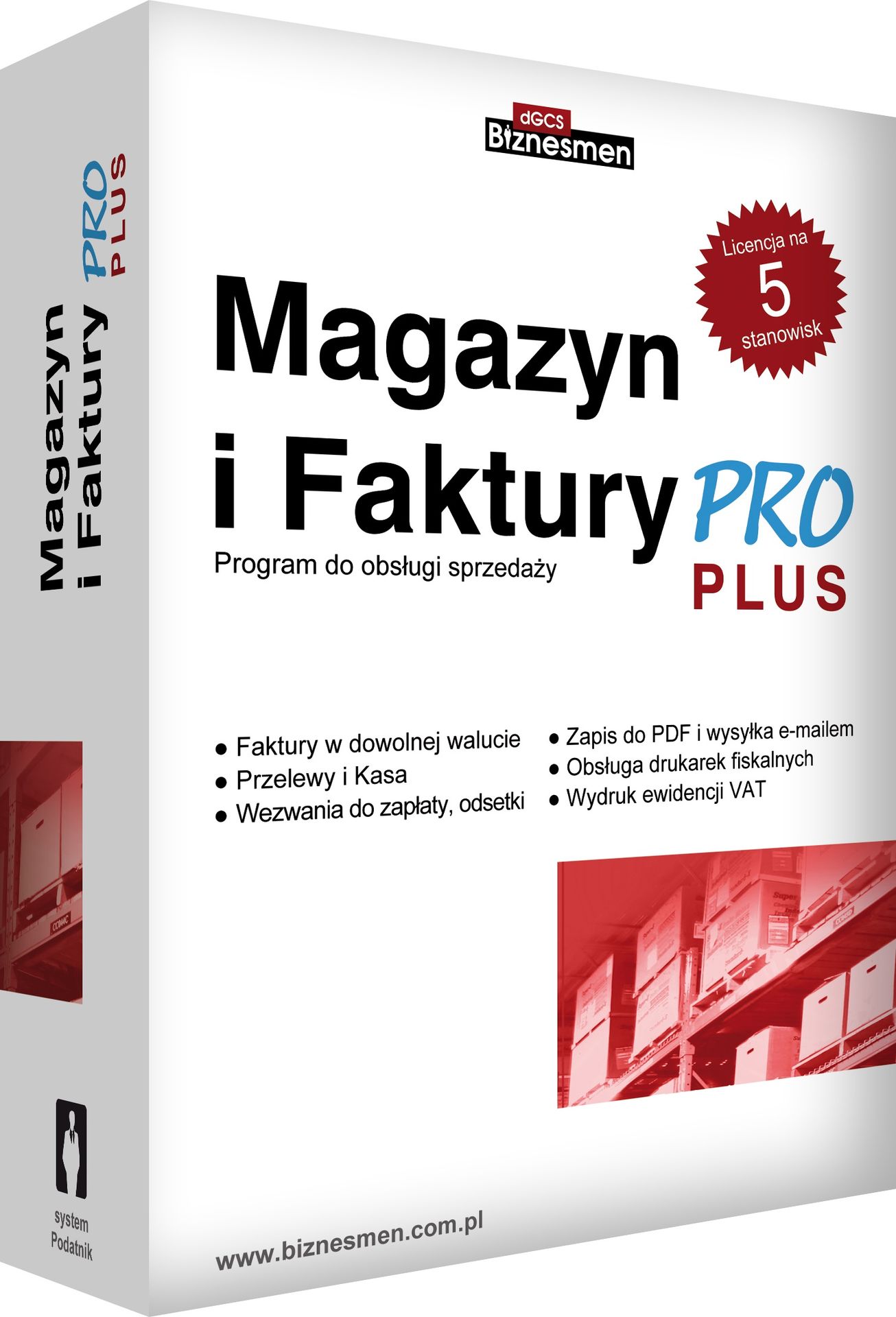 Magazyn i Faktury PRO PLUS 1 firma / 5 stanowisk Magazyn i Faktury PRO PLUS