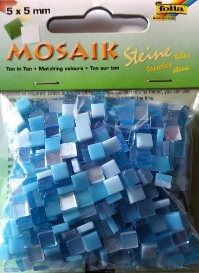 Mozaika kamyczki 5x5mm niebieska Galeria Hobby - zabawka