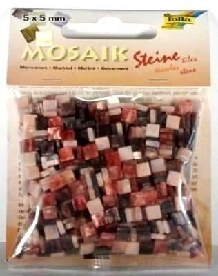 Mozaika kamyczki marmurkowe 5x5mm czerwona Galeria Hobby - zabawka