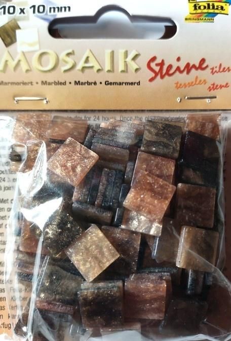 Mozaika kamyczki marmurkowe 10x10mm brązowa Galeria Hobby - zabawka