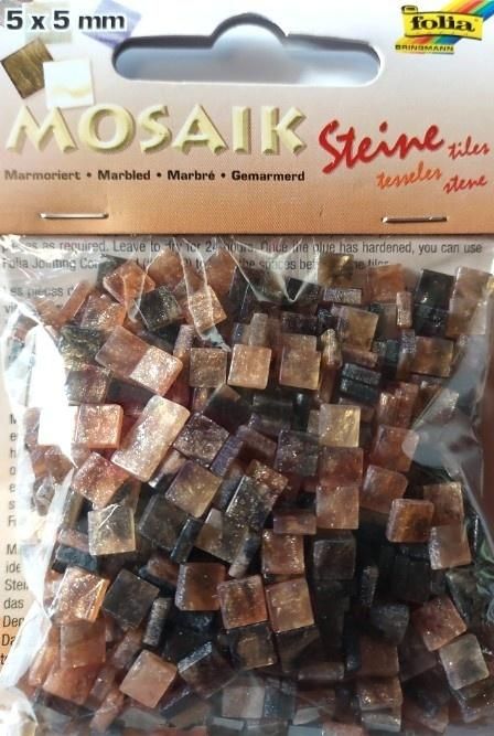Mozaika kamyczki marmurkowe 5x5mm brązowa Galeria Hobby - zabawka