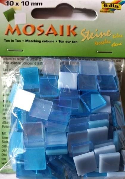 Mozaika kamyczki 10x10mm niebieska Galeria Hobby - zabawka