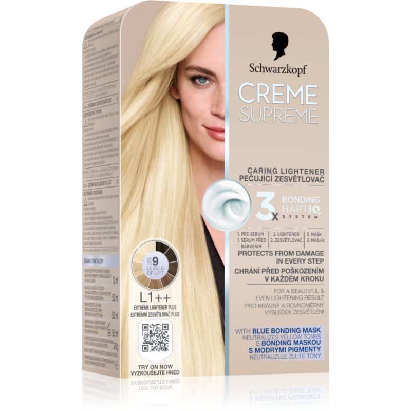 Schwarzkopf Creme Supreme trwała farba do włosów odcień L1++ Extreme Lightener Plus 60 ml