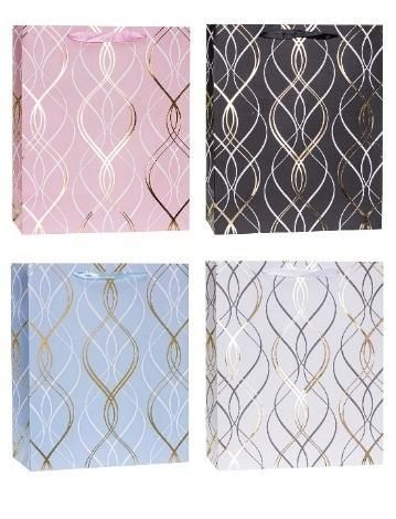 Torebka ozdobna Tg 18x23x10cm mix Rozette - artykuł papierniczy