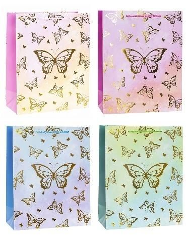 Torebka ozdobna Tg 26x32x12cm mix Rozette - artykuł papierniczy