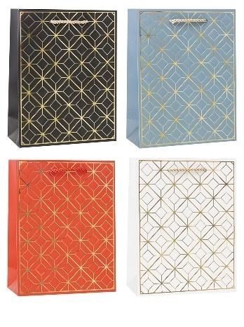 Torebka ozdobna Tg 18x23x8cm mix Rozette - artykuł papierniczy