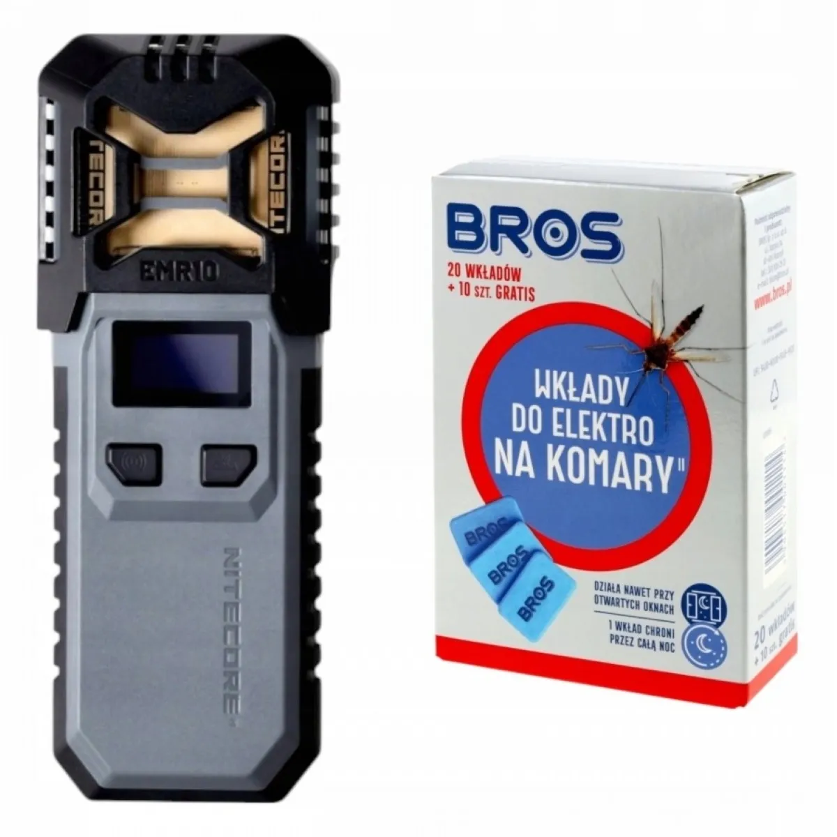 Fumigator Nitecore EMR10 Lite + Wkłady Bros do urządzenia 20 szt