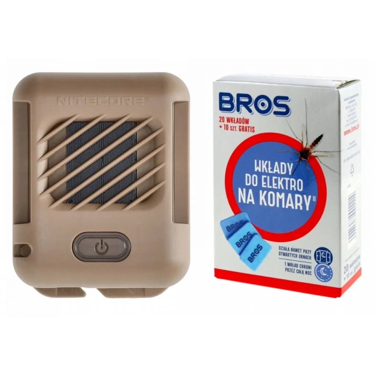 Fumigator Nitecore EMR05 piaskowy + Wkłady Bros do urządzenia 20 szt