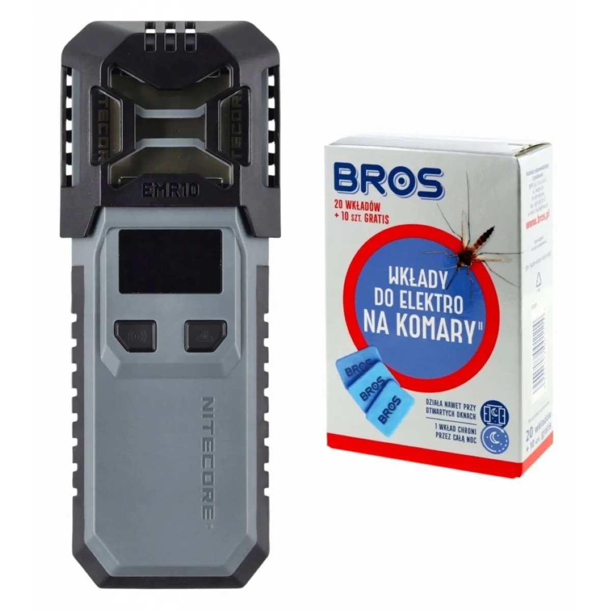 Fumigator Nitecore EMR10 czarny + Wkłady Bros do urządzenia 20 szt